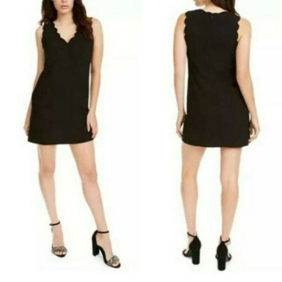 NWT Foxiedox Anthropology Black Scalloped Dress - Picture 2 of 12